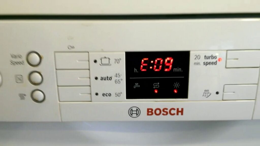 خطا E09 یا F09 ظرفشویی بوش