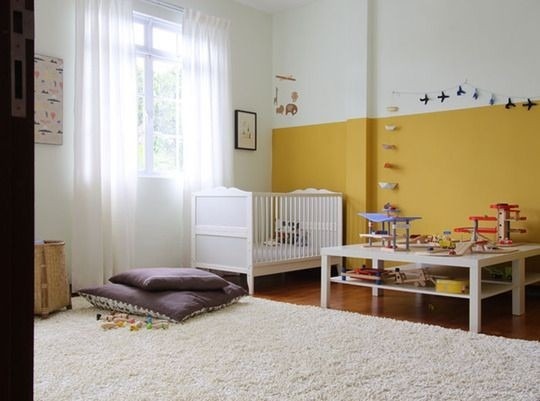 رنگ زرد اتاق خواب کودک