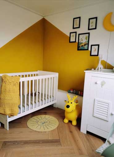 رنگ زرد اتاق خواب کودک