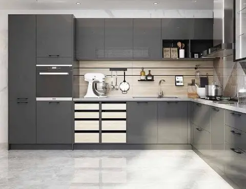 کابینت ام دی اف سفید طوسی